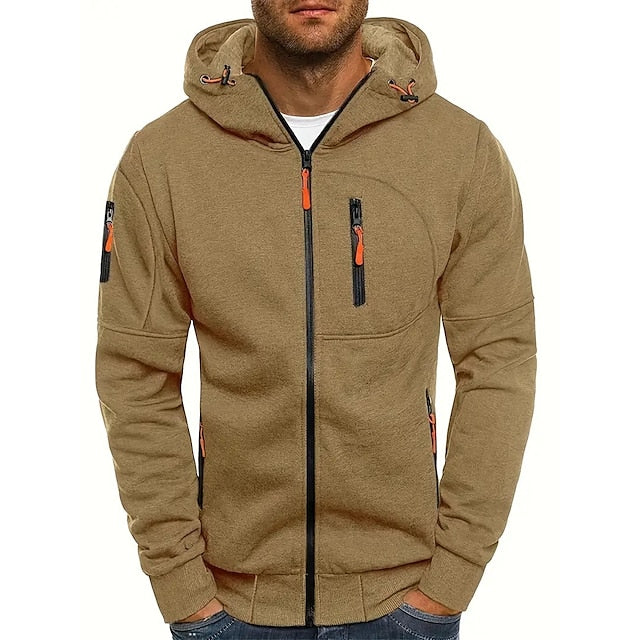 Dominic - Men's Hooded Zip Up Sweater