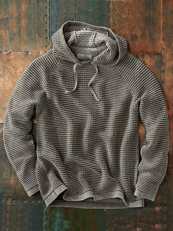 Elias - Men's Waffle Knit Pullover Hoodie