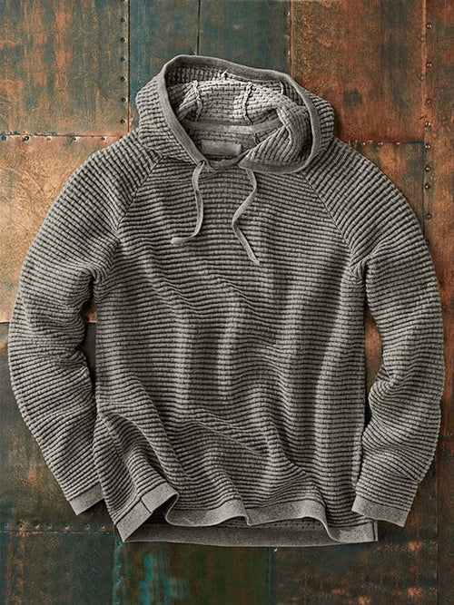 Elias - Men's Waffle Knit Pullover Hoodie