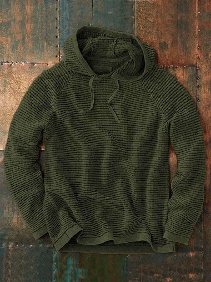 Elias - Men's Waffle Knit Pullover Hoodie