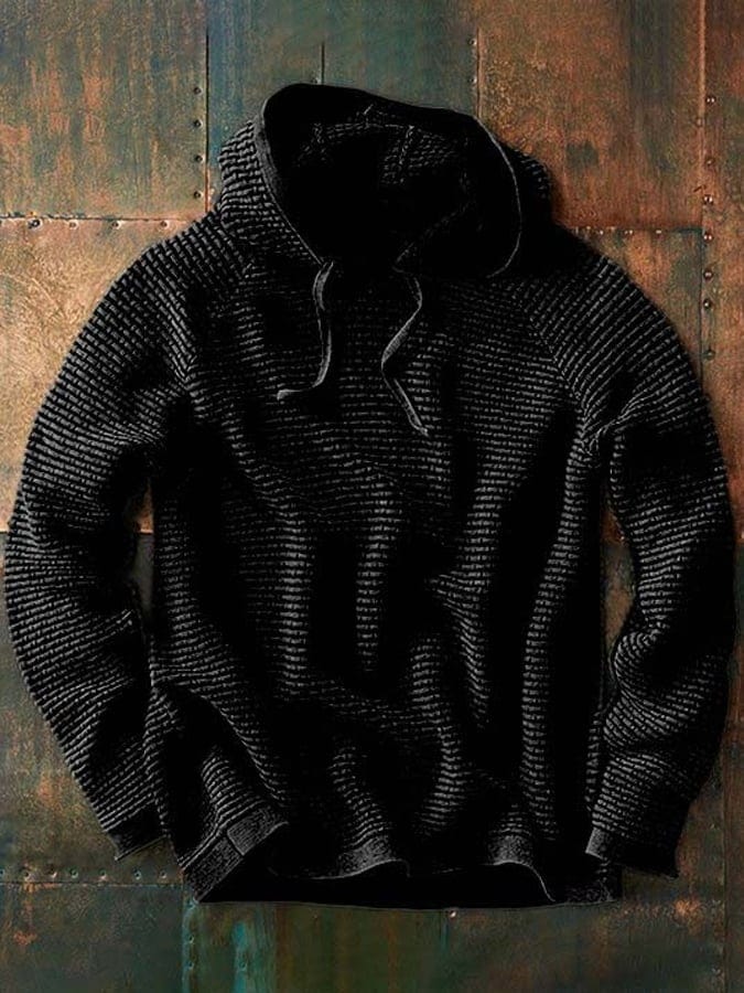 Elias - Men's Waffle Knit Pullover Hoodie