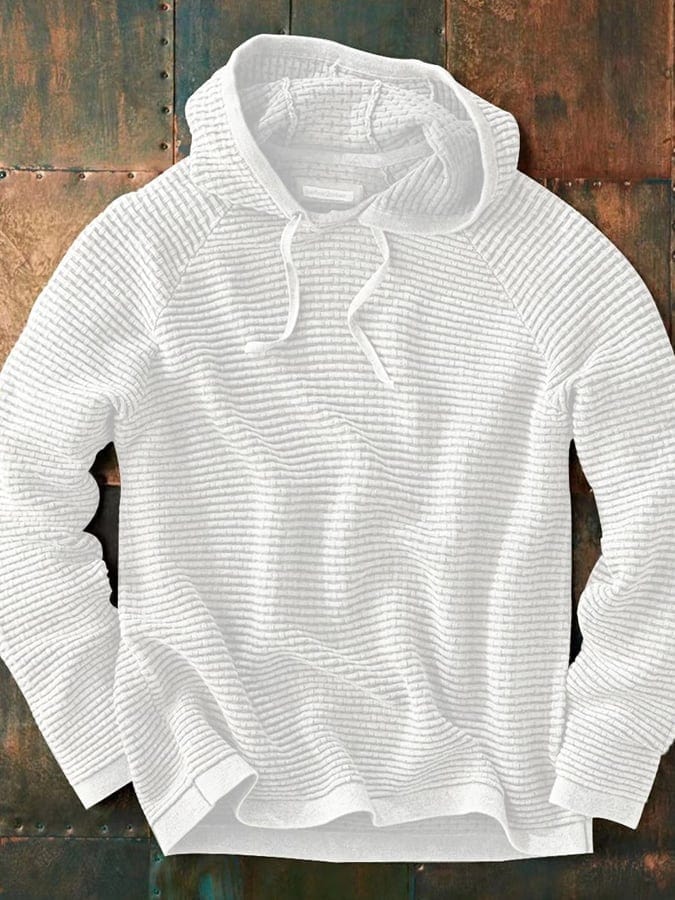 Elias - Men's Waffle Knit Pullover Hoodie