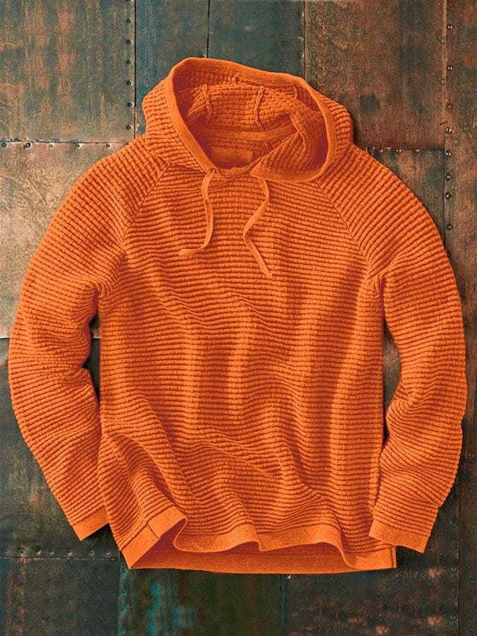 Elias - Men's Waffle Knit Pullover Hoodie