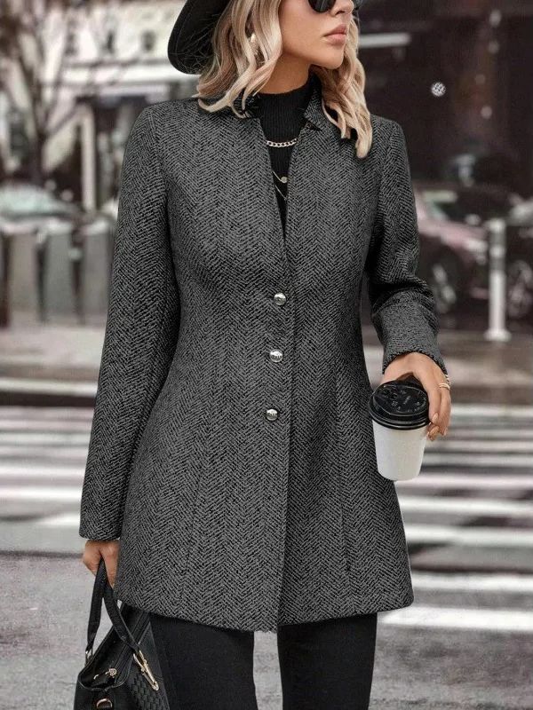 Elise - Women's Long Double Breasted Coat
