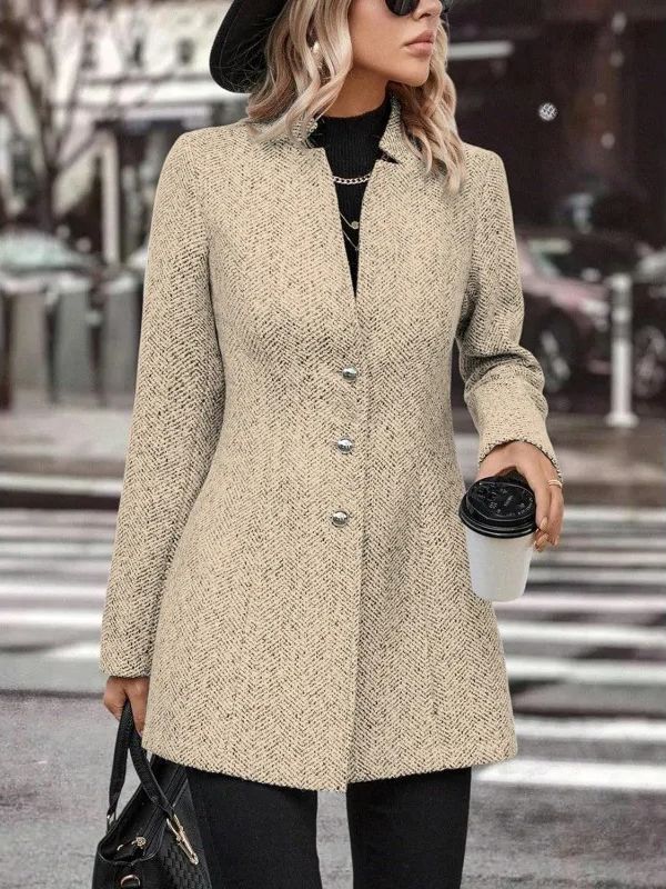Elise - Women's Long Double Breasted Coat