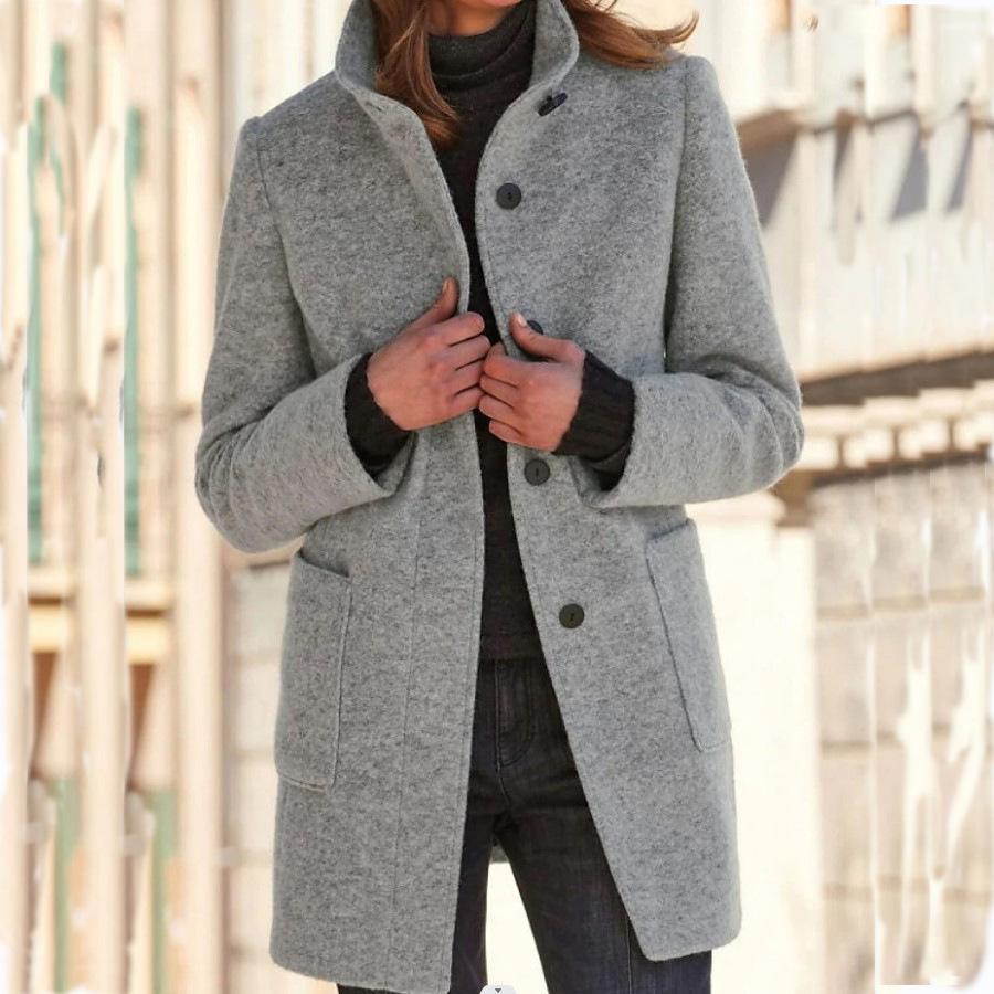 Elowen - Women's Stand Collar Coat