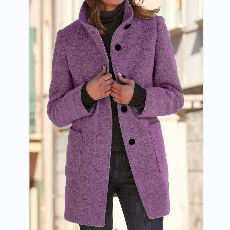 Elowen - Women's Stand Collar Coat