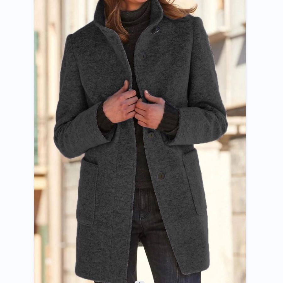 Elowen - Women's Stand Collar Coat