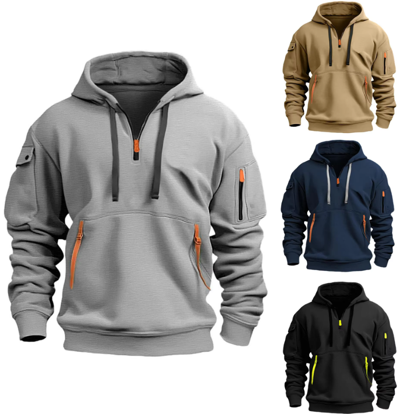 Ephraim - Men's Fleece Half Zip Hoodie