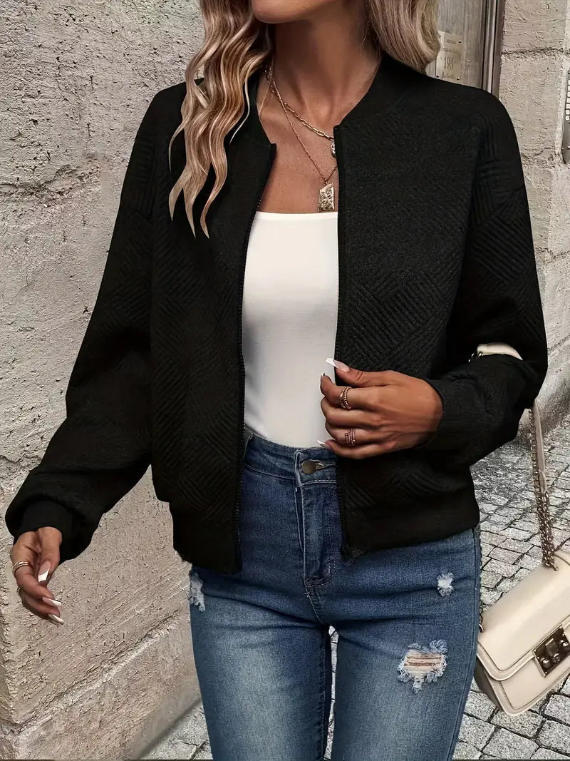 Estelle - Women's Knit Zip Up Cardigan