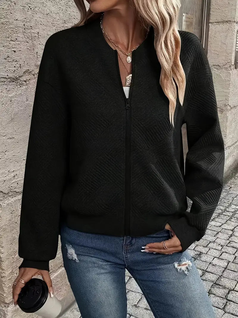 Estelle - Women's Knit Zip Up Cardigan