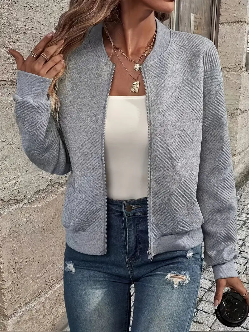 Estelle - Women's Knit Zip Up Cardigan