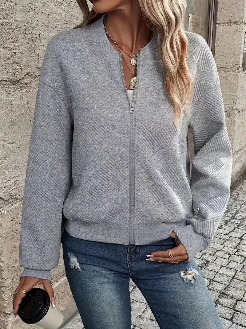 Estelle - Women's Knit Zip Up Cardigan