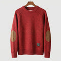 Fitzgerald - Men's Crew Neck Elbow Patch Knit Sweater