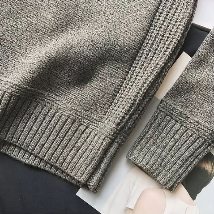 Fitzgerald - Men's Crew Neck Elbow Patch Knit Sweater