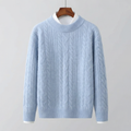 Garrett - Men's Cable Knit Crew Neck Sweater