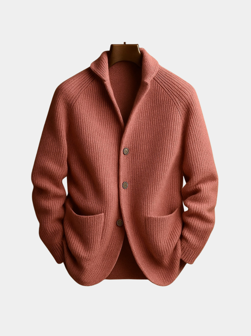 Gaspard - Men's Ribbed Shawl Collar Cardigan