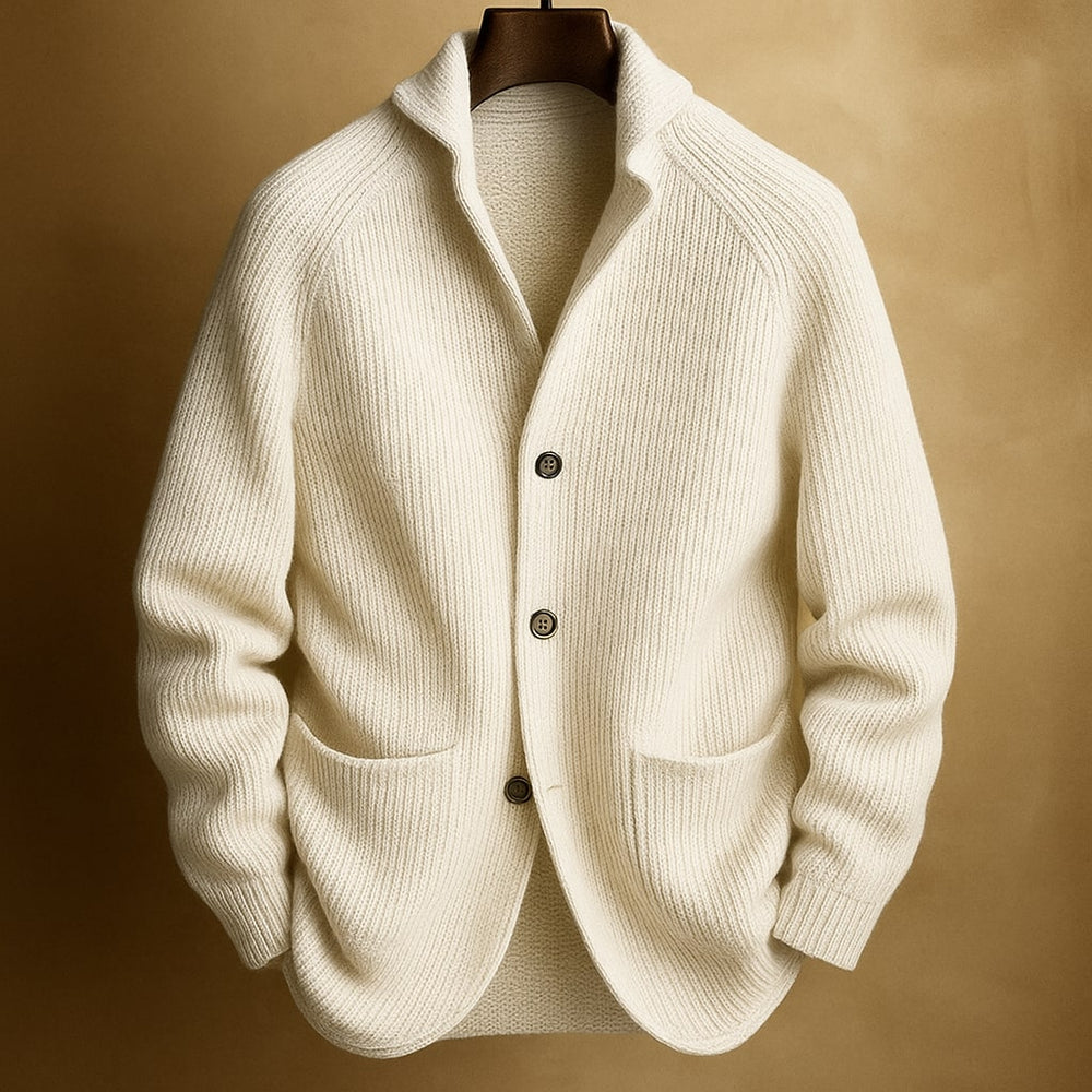 Gaspard - Men's Ribbed Shawl Collar Cardigan