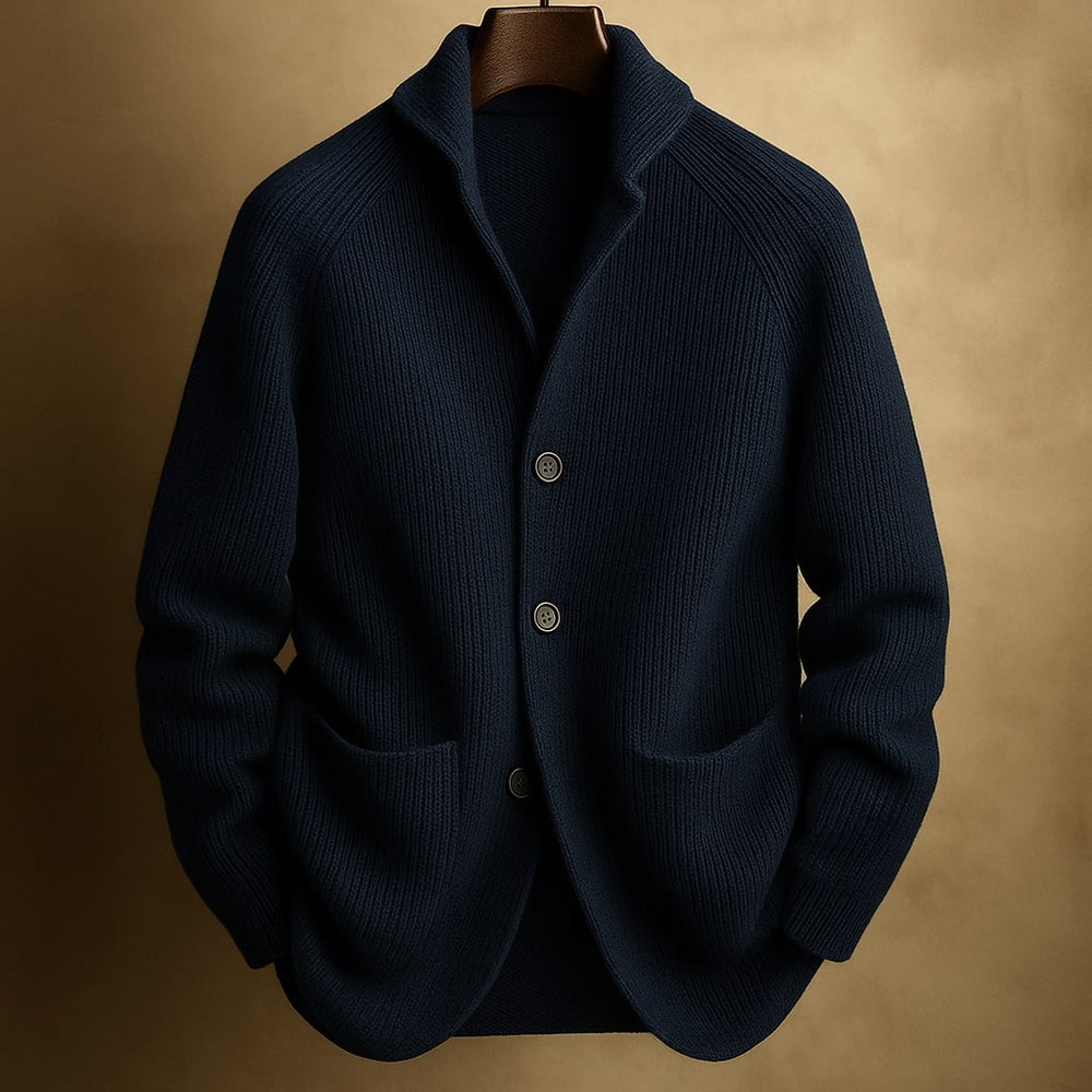 Gaspard - Men's Ribbed Shawl Collar Cardigan