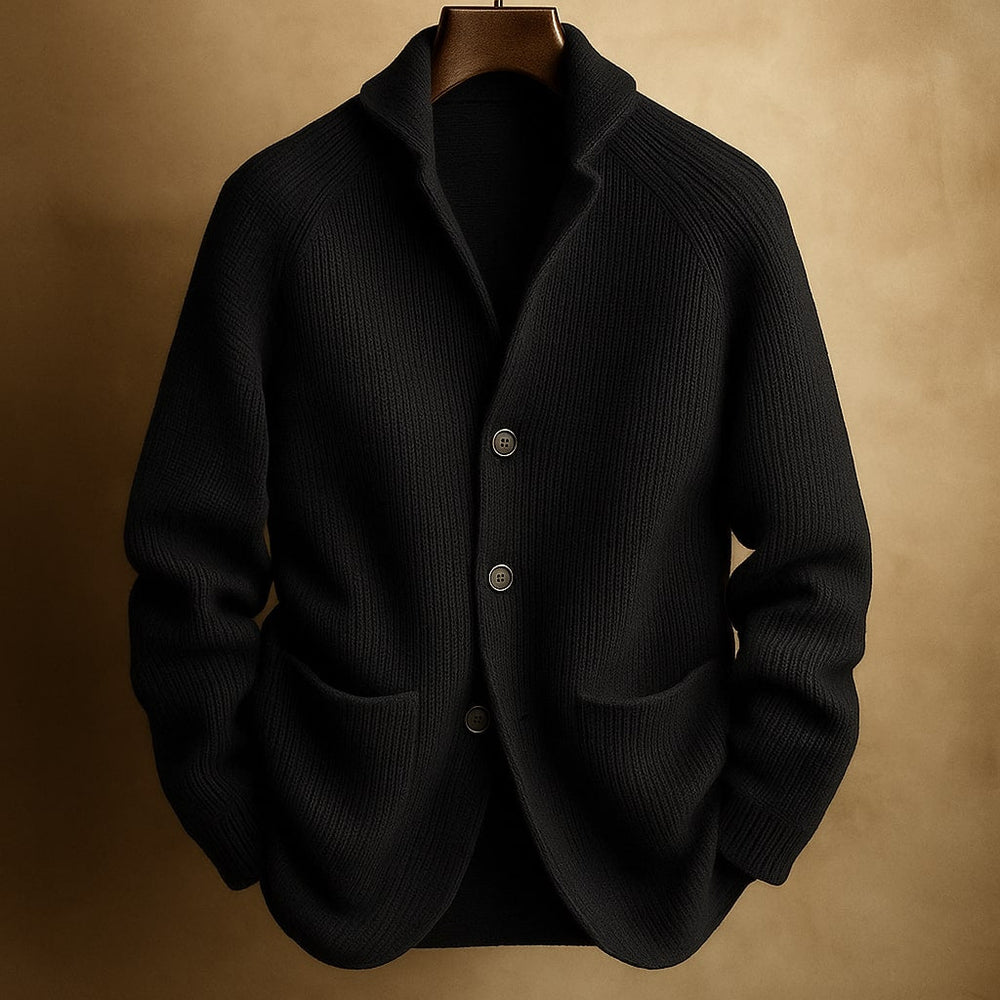 Gaspard - Men's Ribbed Shawl Collar Cardigan