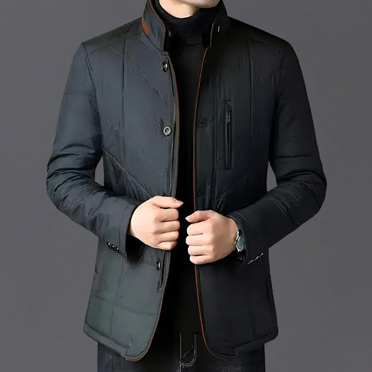 Gilbert - Men's Quilted Fur Collar Jacket