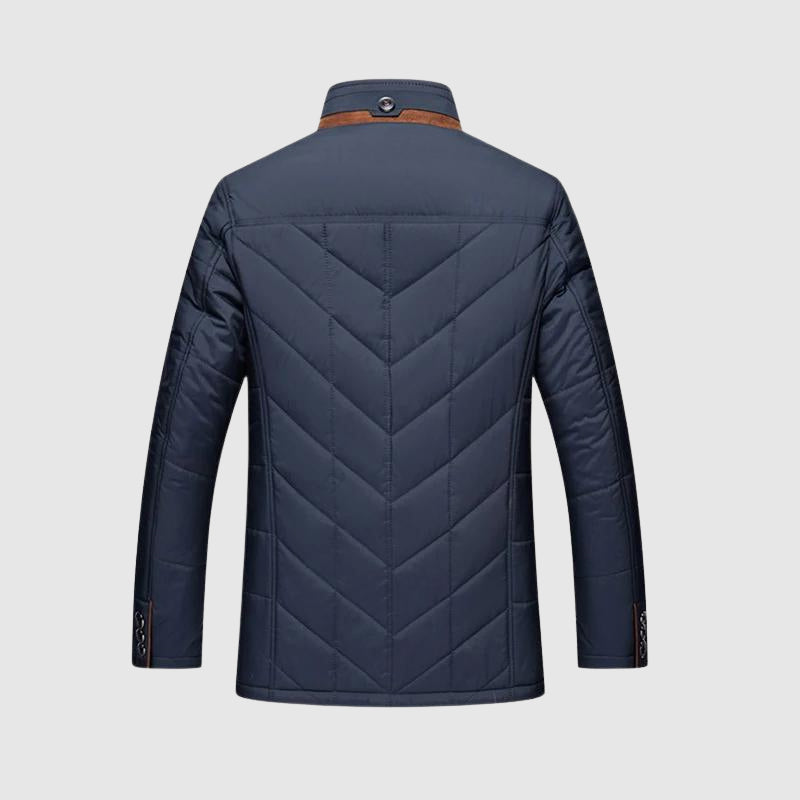 Gilbert - Men's Quilted Fur Collar Jacket