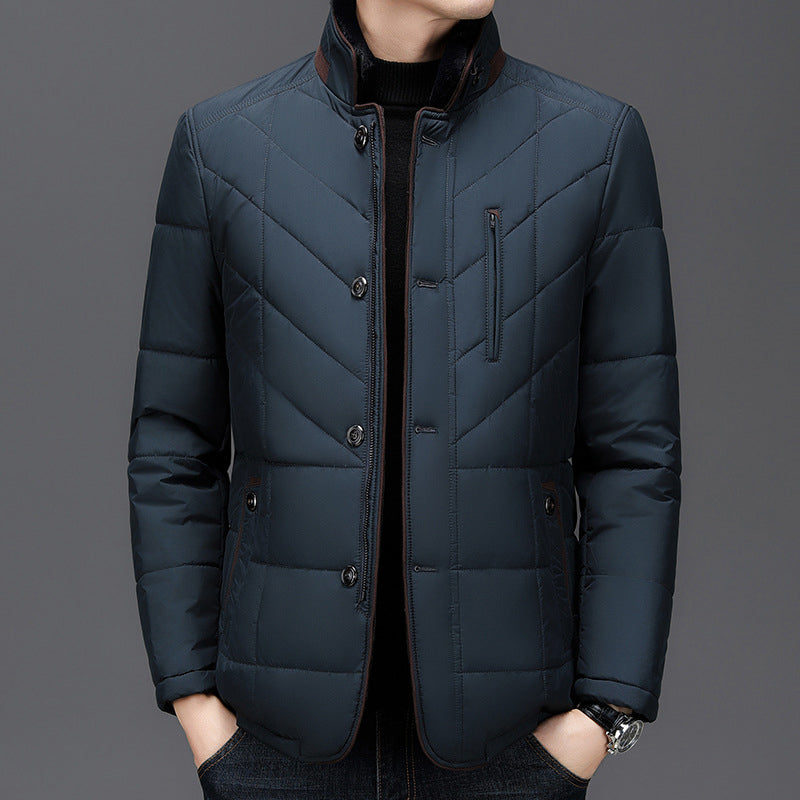Gilbert - Men's Quilted Fur Collar Jacket