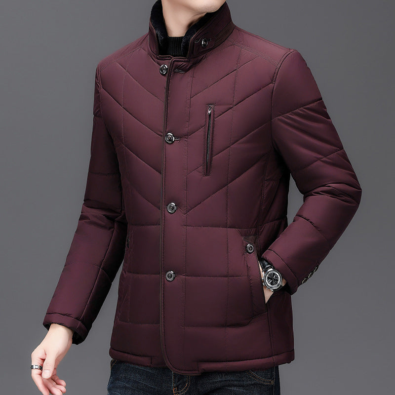 Gilbert - Men's Quilted Fur Collar Jacket