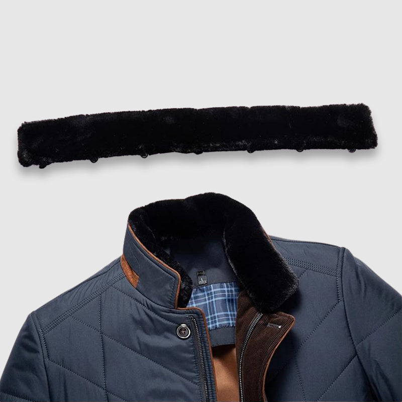 Gilbert - Men's Quilted Fur Collar Jacket