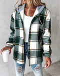 Hollis - Women's Plaid Hooded Knit Sweater