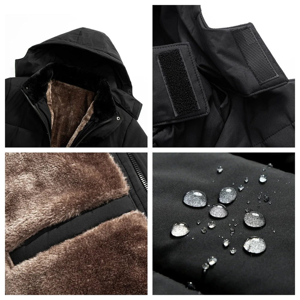 Hugo - Men's Fur Lined Hooded Puffer Jacket