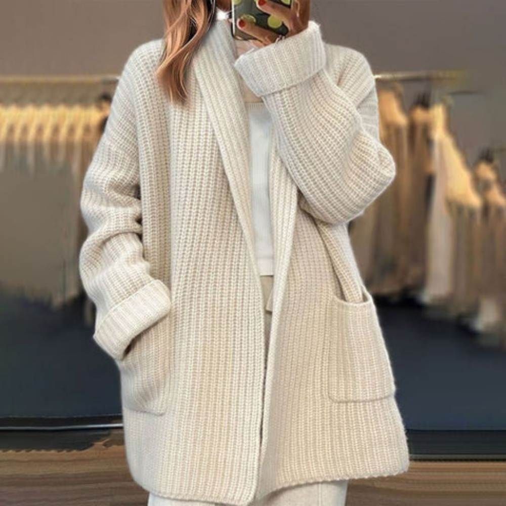 Imogen - Women's Longline Open Front Cardigan