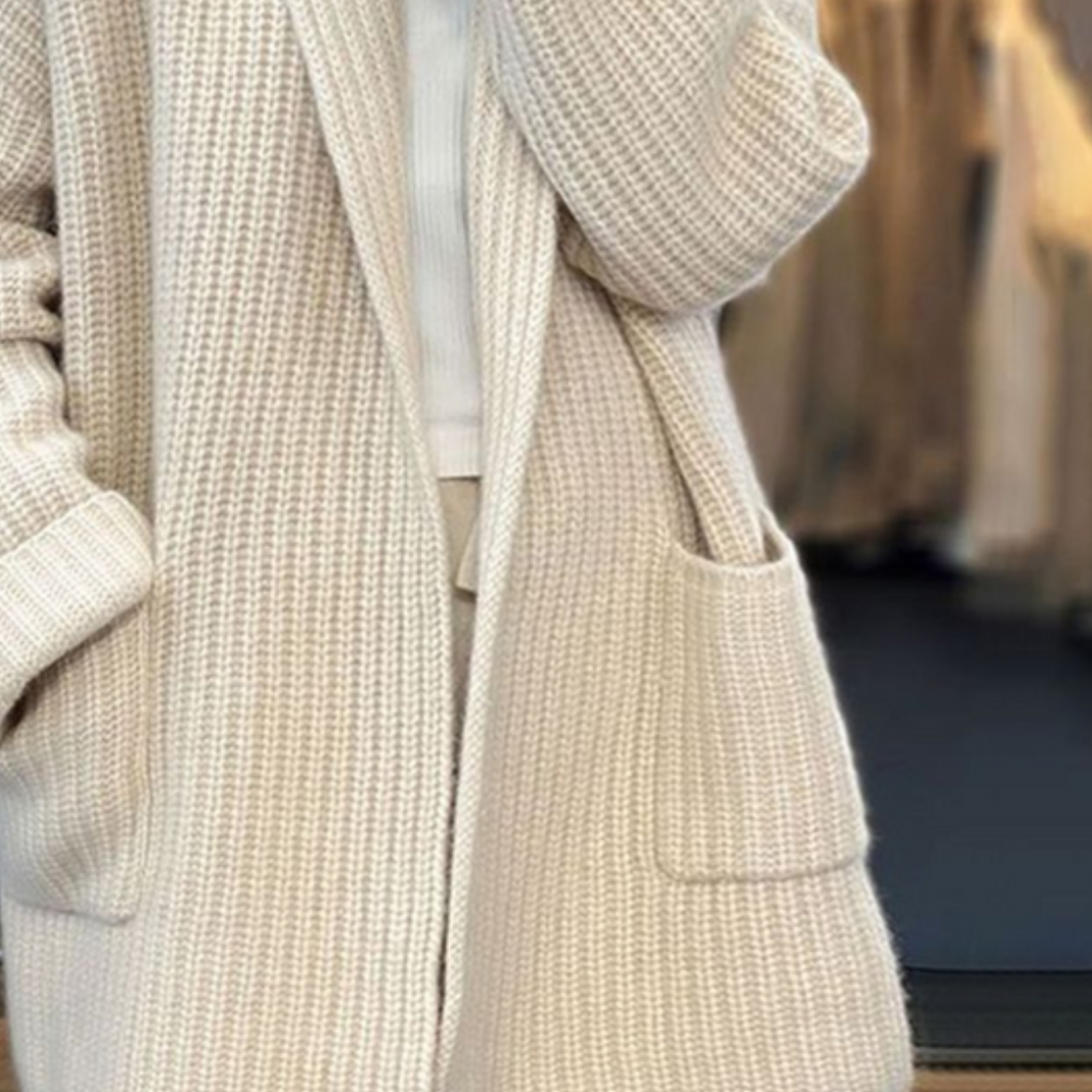 Imogen - Women's Longline Open Front Cardigan