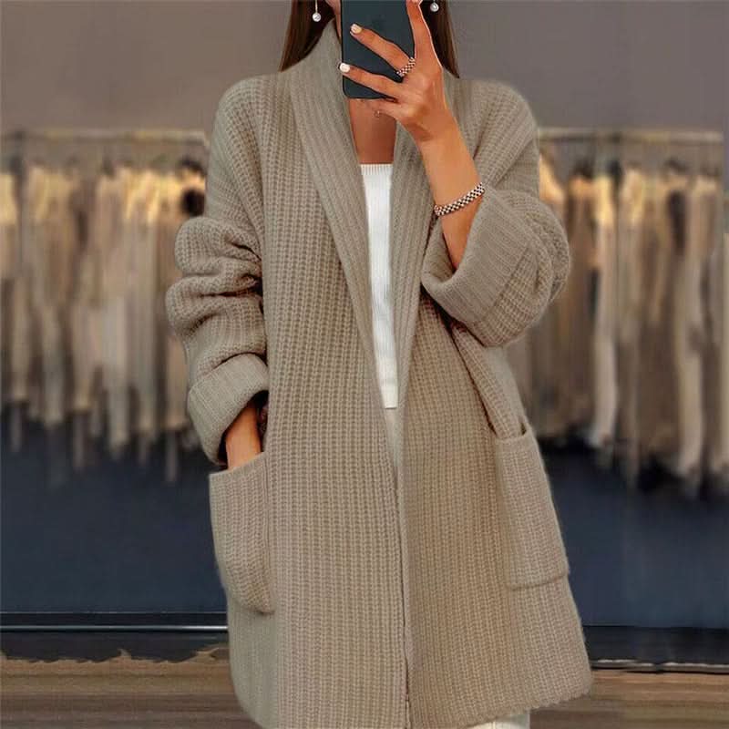 Imogen - Women's Longline Open Front Cardigan