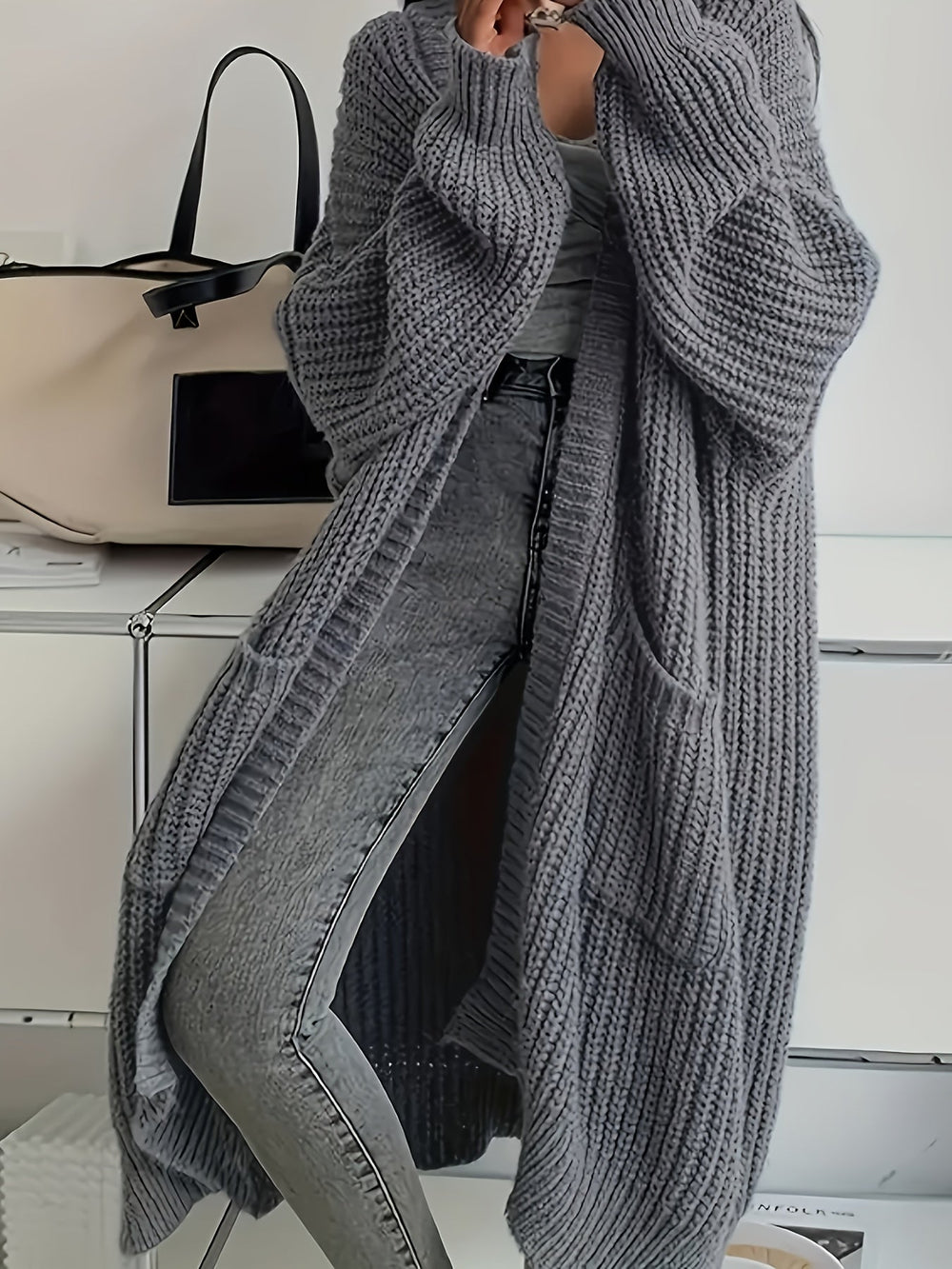 Ingrid - Women's Duster Chunky Knit Cardigan