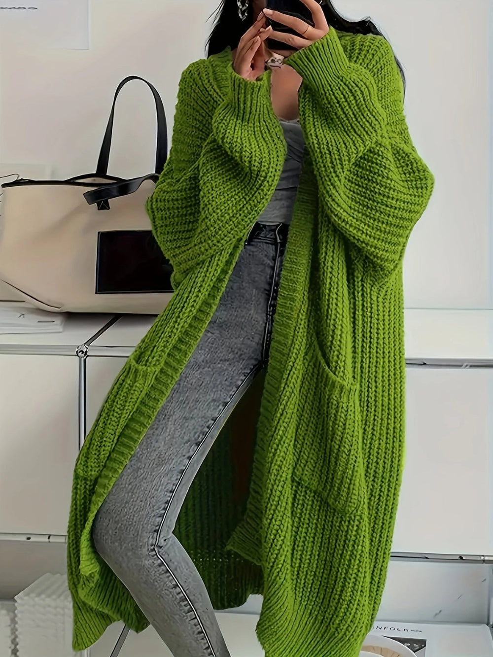 Ingrid - Women's Duster Chunky Knit Cardigan