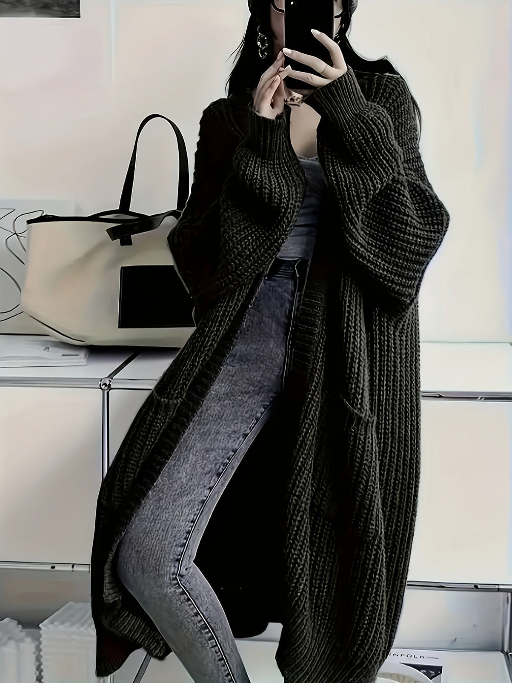 Ingrid - Women's Duster Chunky Knit Cardigan