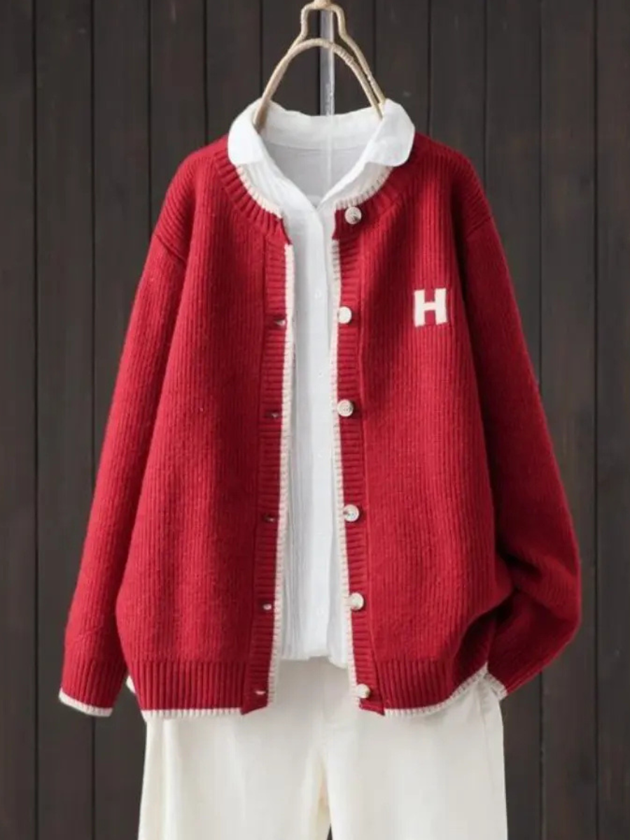 Iris - Women's Button Up Varsity Cardigan