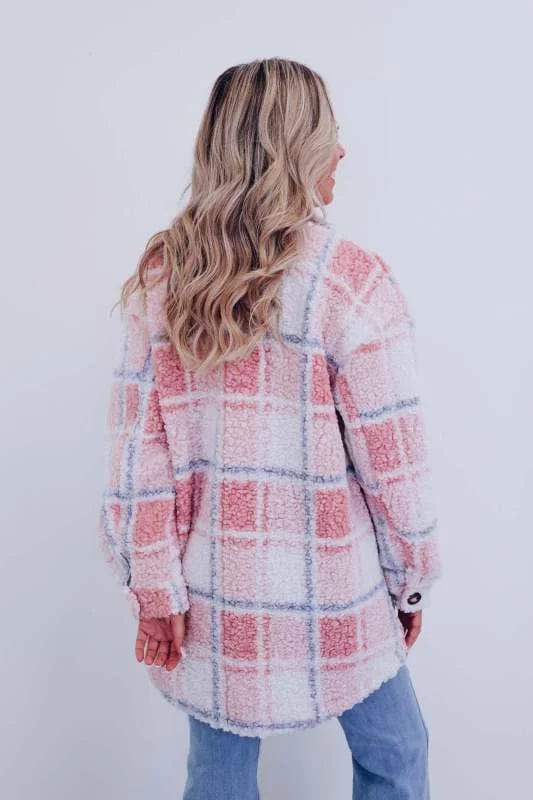 Ivy - Women's Sherpa Plaid Fleece Jacket