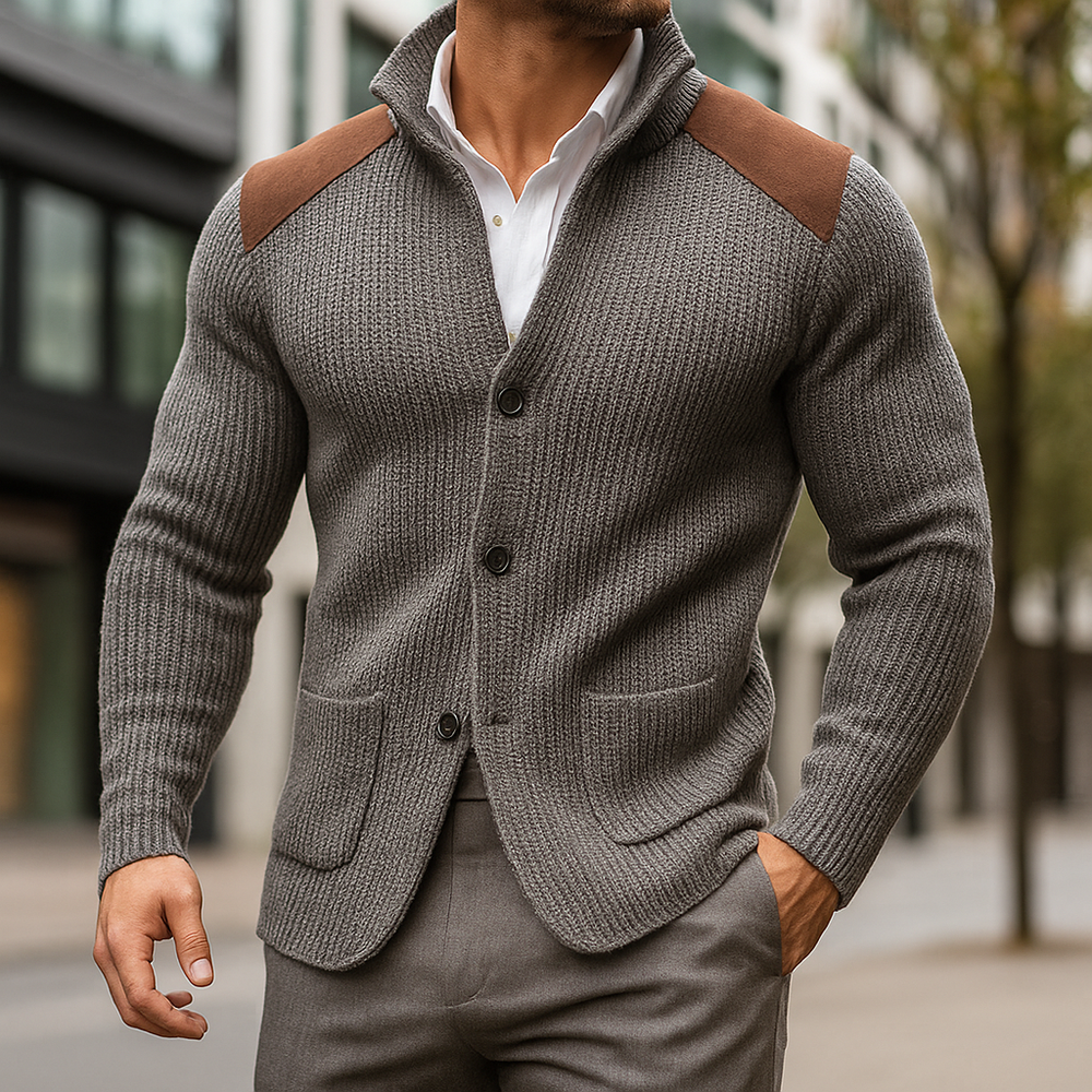 Jerome - Men's Button Up Knit Cardigan