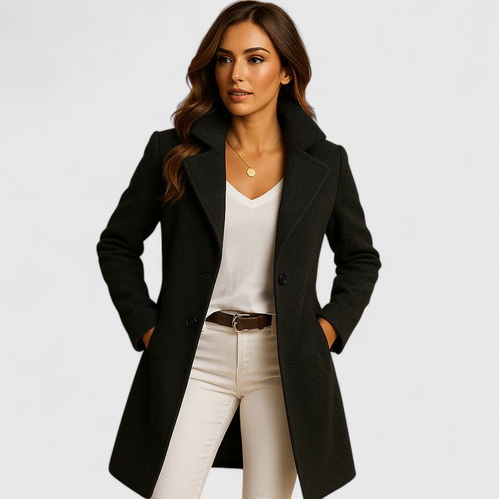 Junia - Women's Long Double Breasted Coat