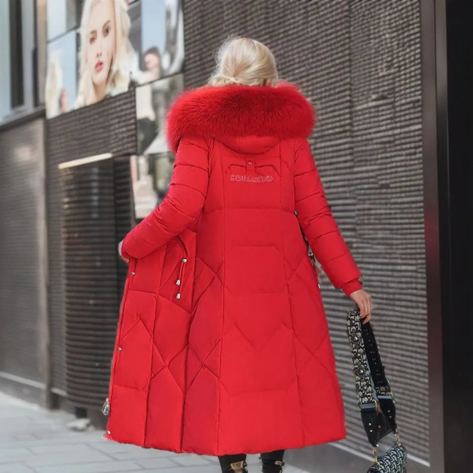 Katarina - Women's Long Fur Trim Coat