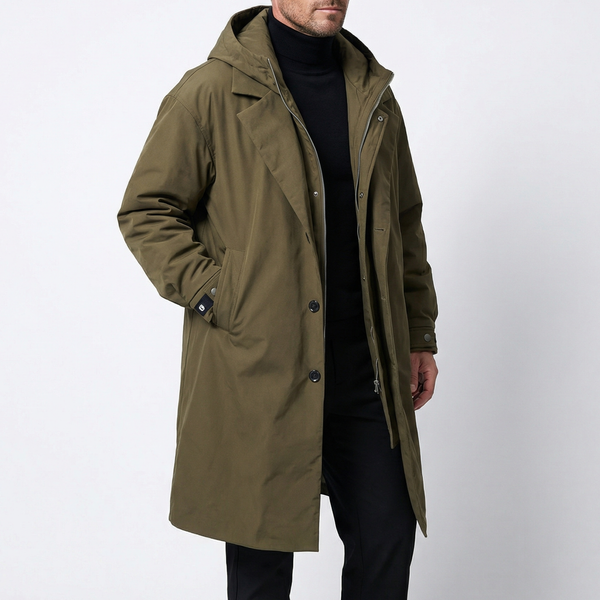 Laurent - Men's Long Hooded Coat