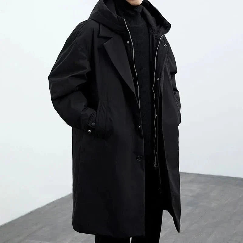 Laurent - Men's Long Hooded Coat