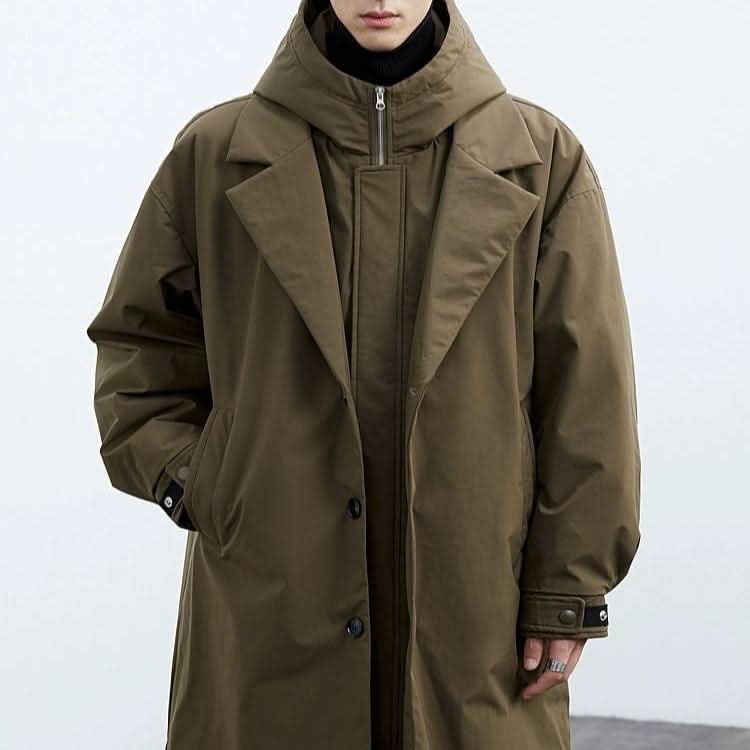 Laurent - Men's Long Hooded Coat