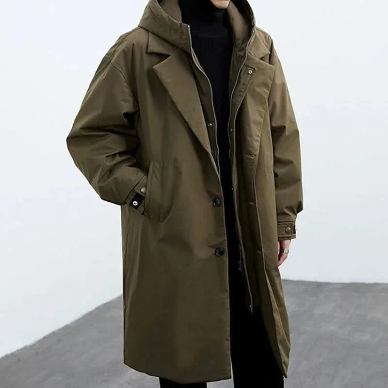Laurent - Men's Long Hooded Coat