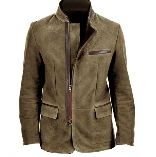 Magnus - Men's Suede Zip Up Jacket