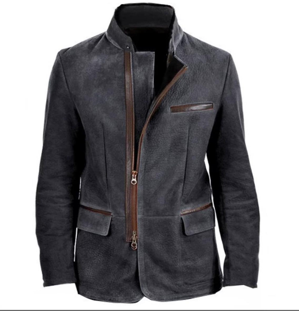 Magnus - Men's Suede Zip Up Jacket