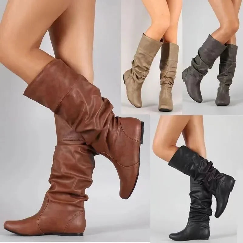 Marianne - Women's Slouch Knee High Boots