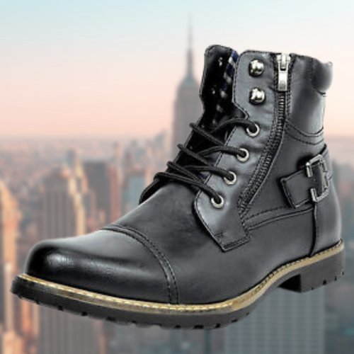Mathias - Men's Leather Motorcycle Boots
